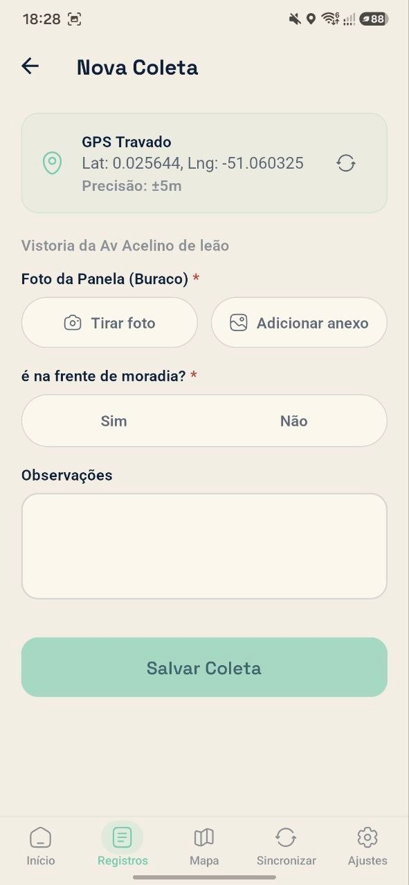 App Marcozero Data: nova coleta com GPS travado, foto e formulário